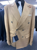Statement Camel Double Breasted Tailored Fit Suit - SD-104