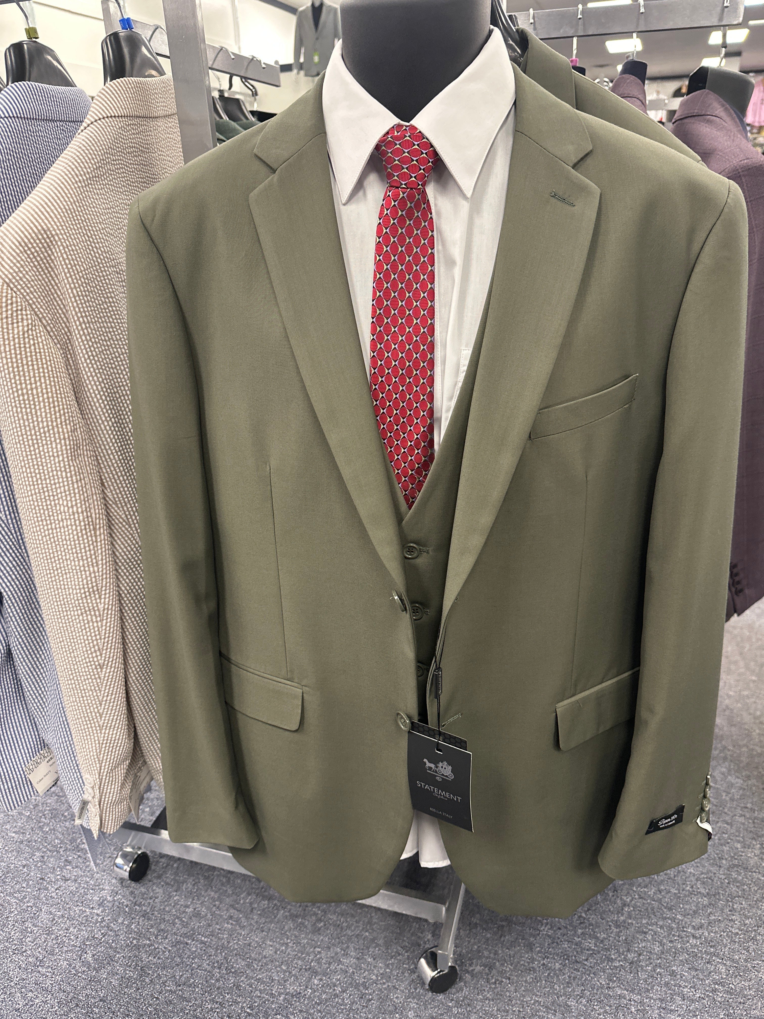 Statement Sage 3 Piece Tailored Fit Suit - STZV-102