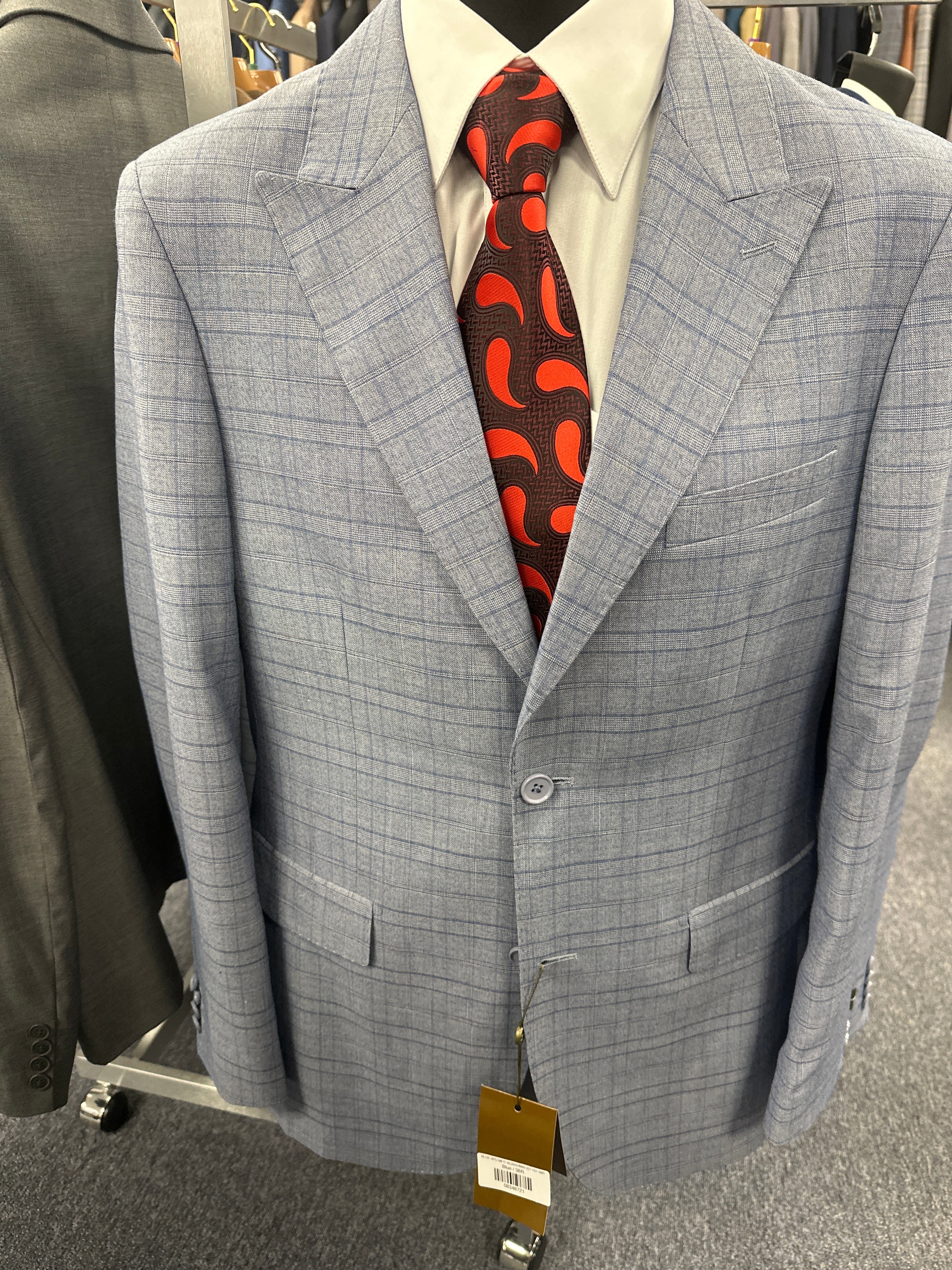 Antonio Cardinni Blue 2 Piece Modern Fit Suit - 22119/1