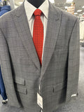 Vinci Med. Grey 2 Piece Modern Fit Suit - MRW-1