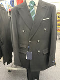 Statement Black Double Breasted Tailored Fit Suit - SD-104