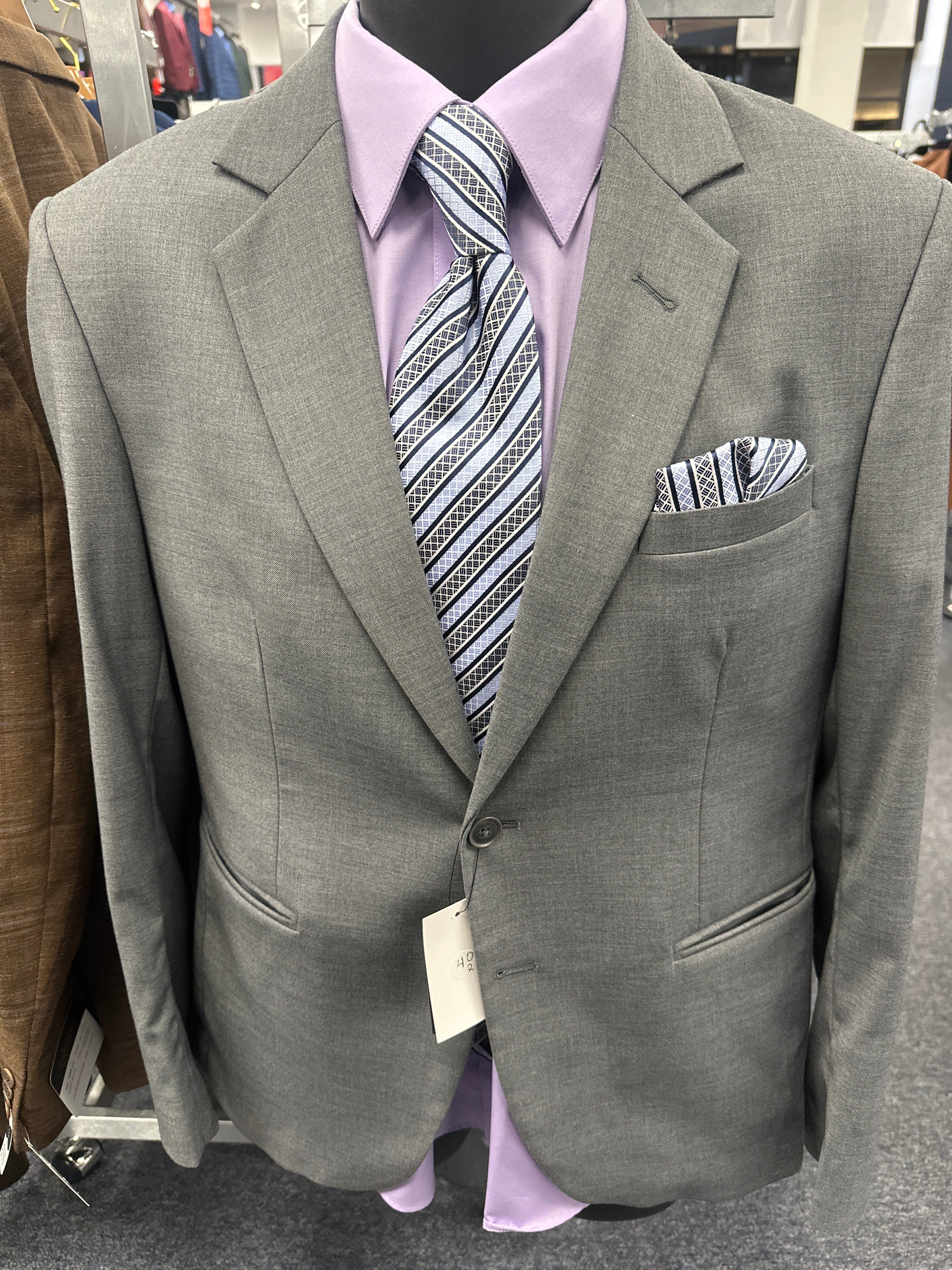 Vastros Medium Grey 2 Piece Slim Fit Suit - TRL