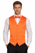 Bright Orange Vest with Orange bowtie