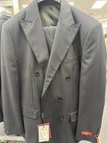 Statement Solid Navy Double Breasted Suit