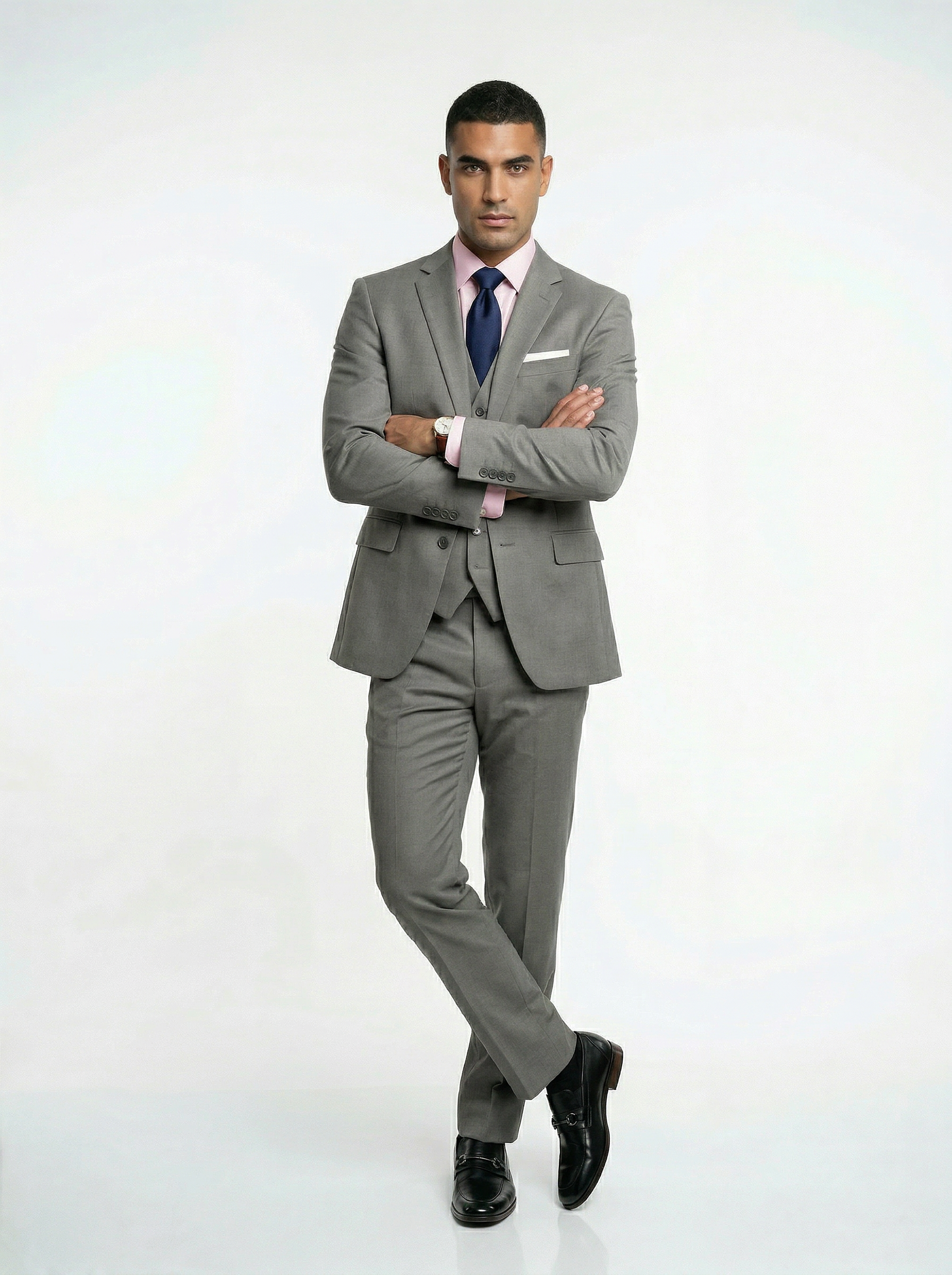 Grey 3 Piece Classic Fit Creativo Suit