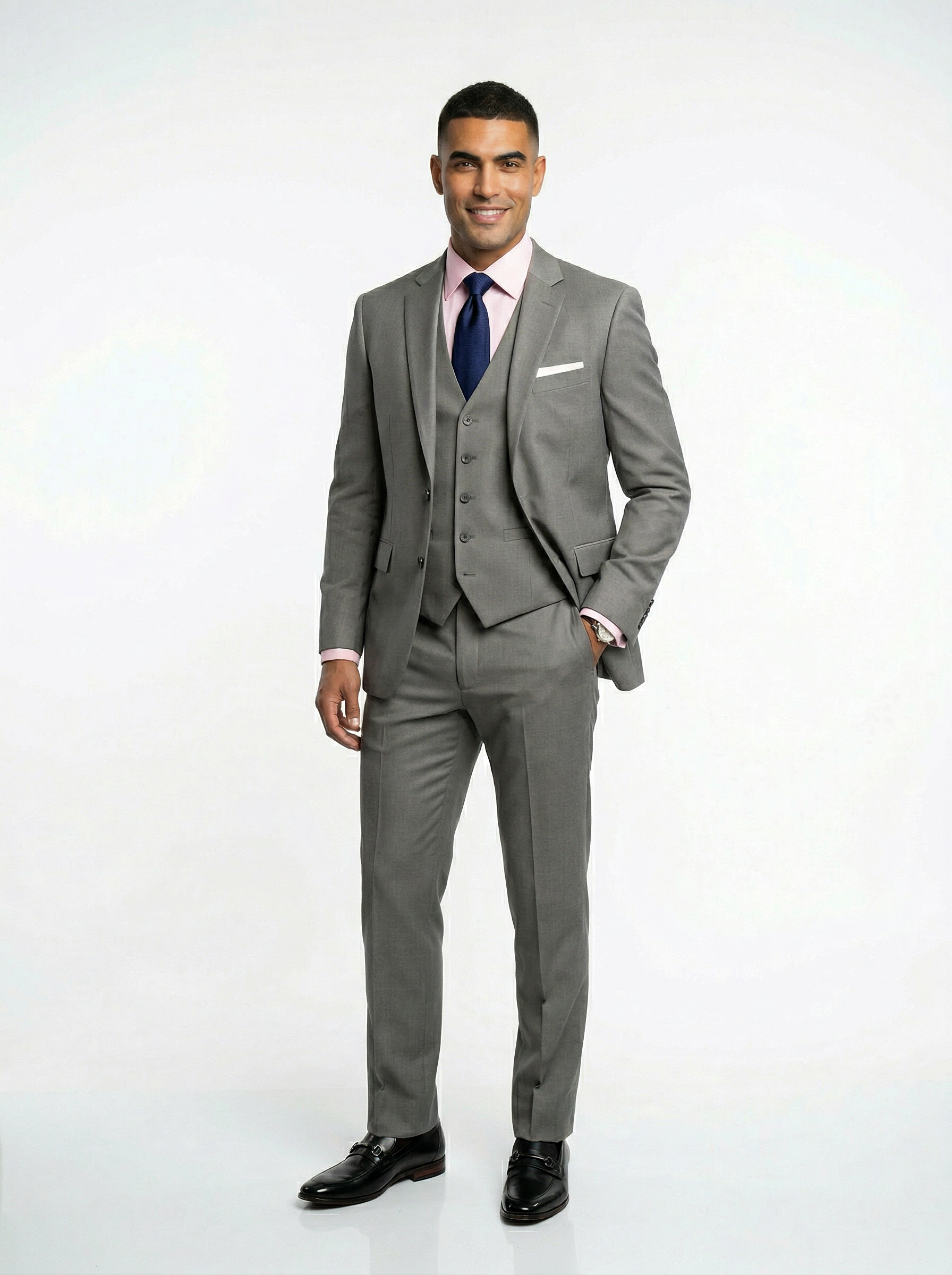 Grey 3 Piece Classic Fit Creativo Suit