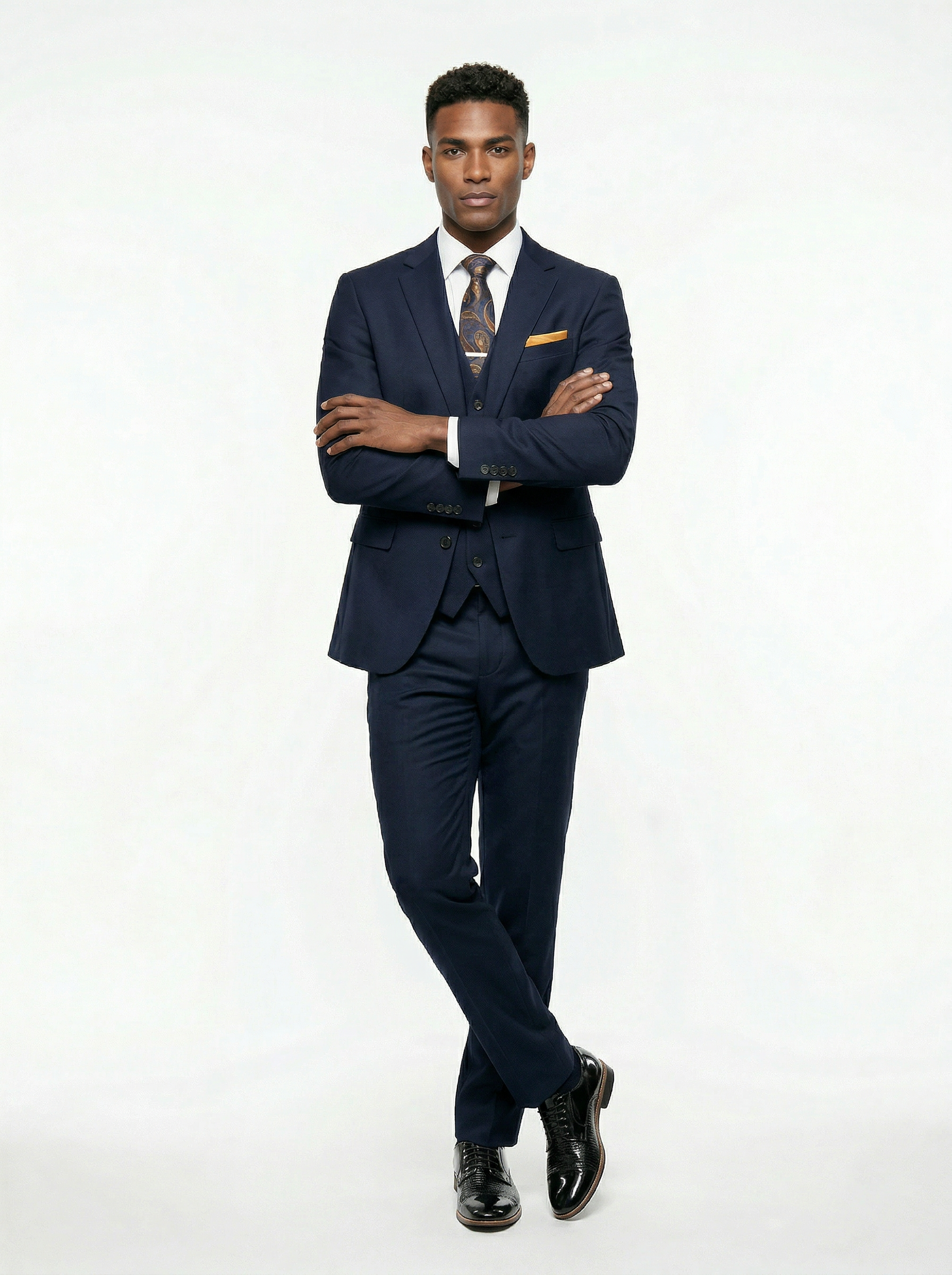 Navy 3 Piece Classic Fit Creativo Suit