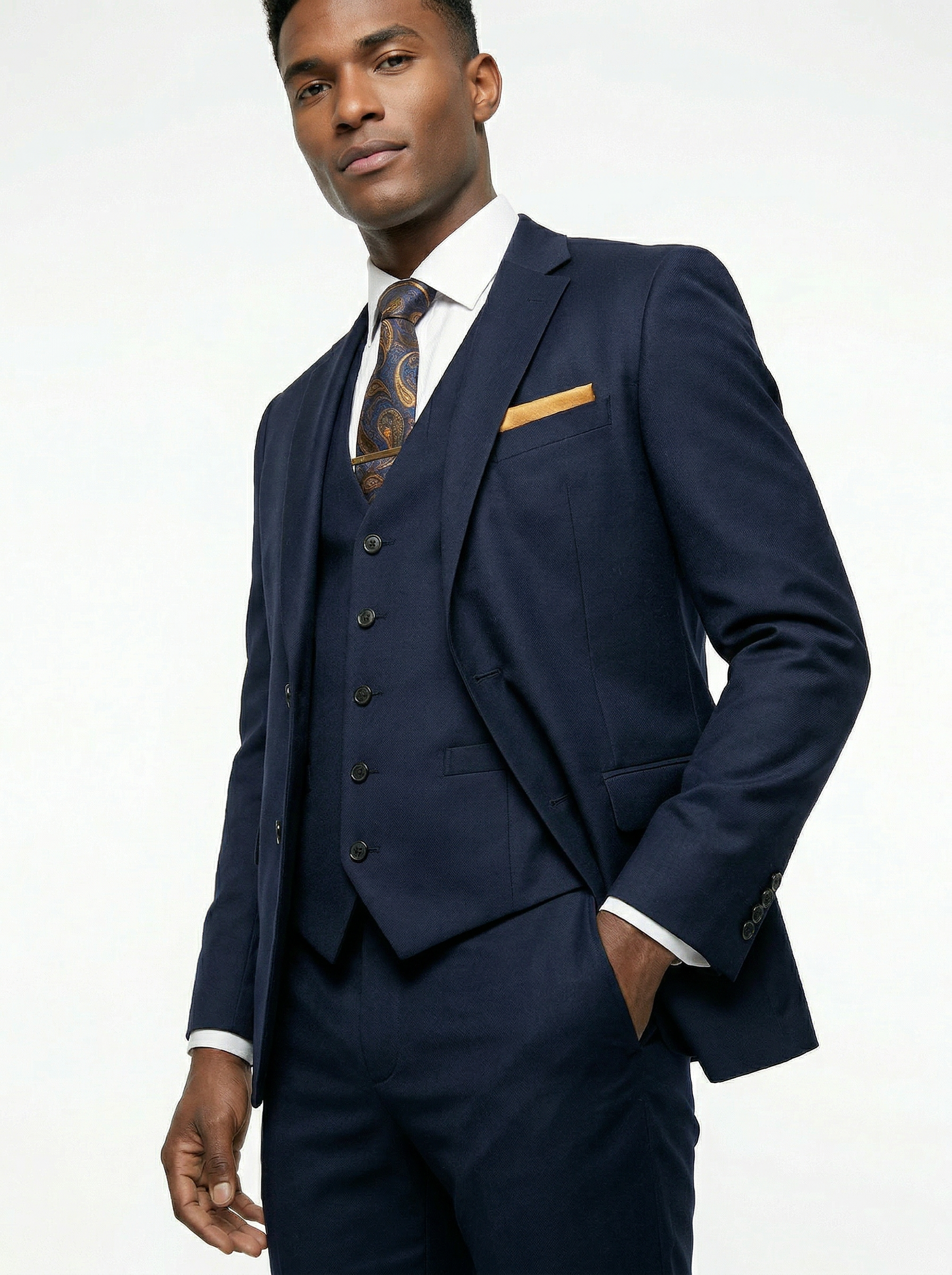 Navy 3 Piece Classic Fit Creativo Suit