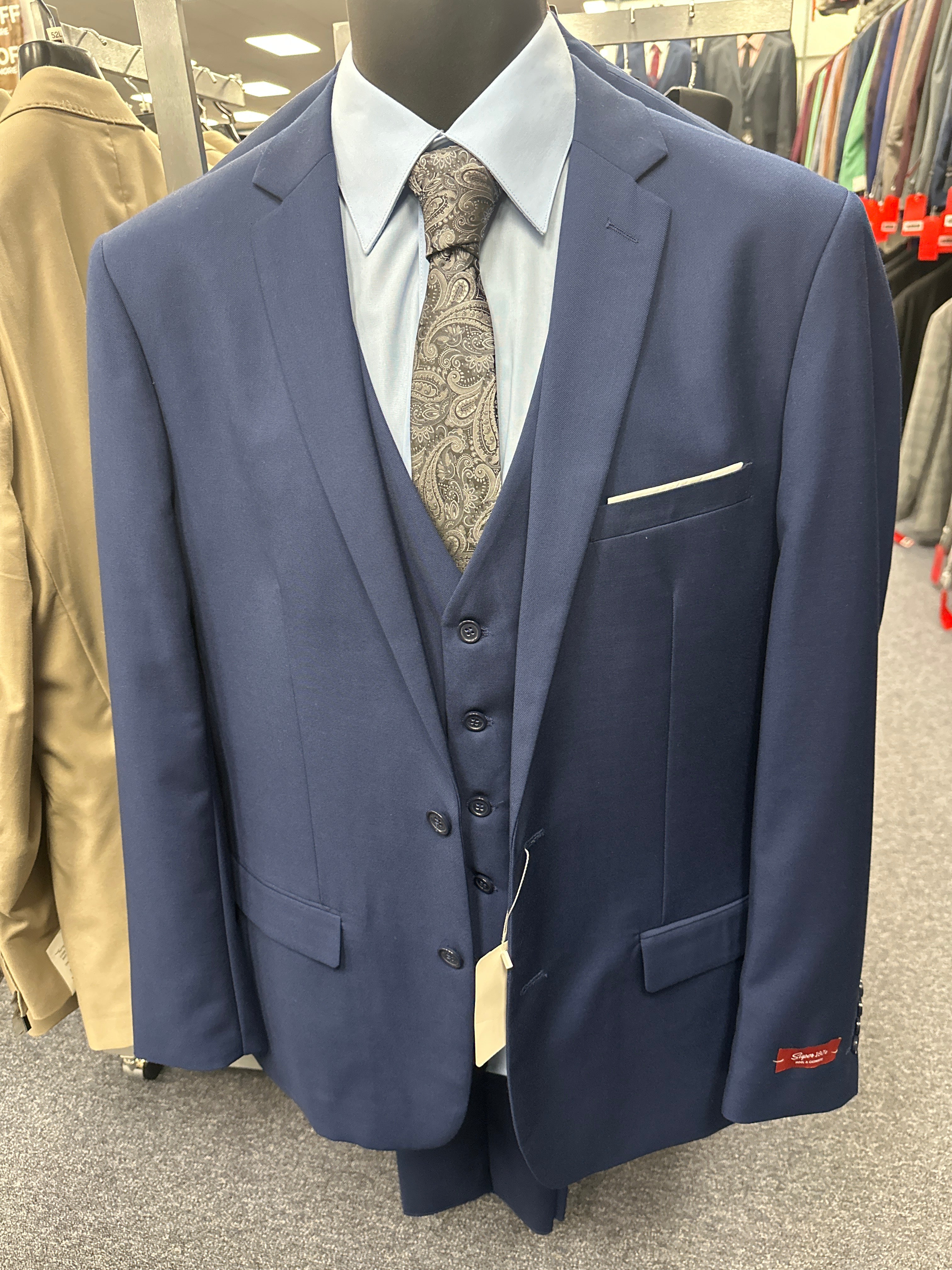 Statement Sapphire 3 Piece Slim Fit Suit - Lorenzo