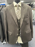 Vastros Brown 3 Piece Slim Fit Suit - SBL