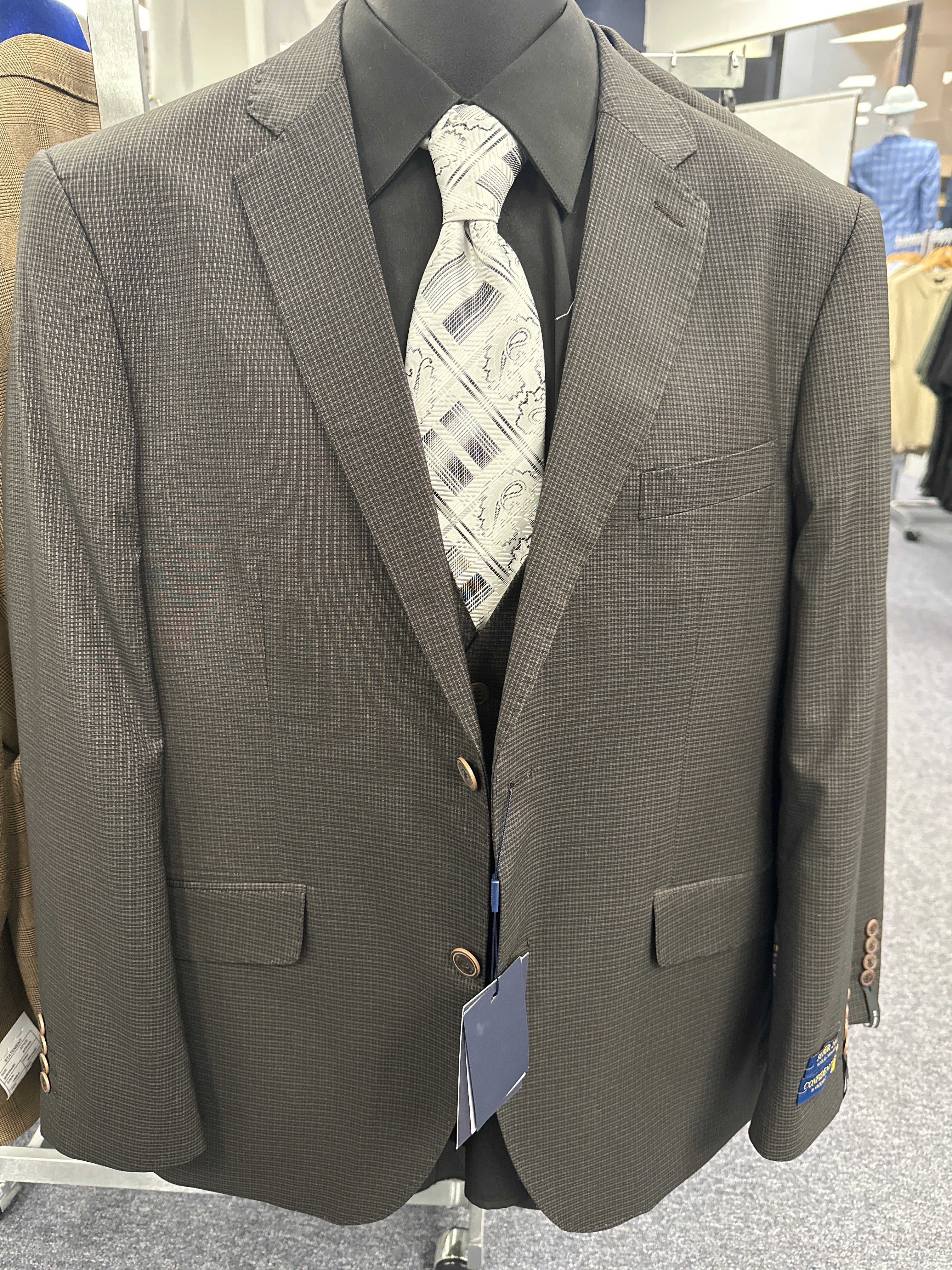 Statement Brown 3 Piece Tailored Fit Suit - Salote