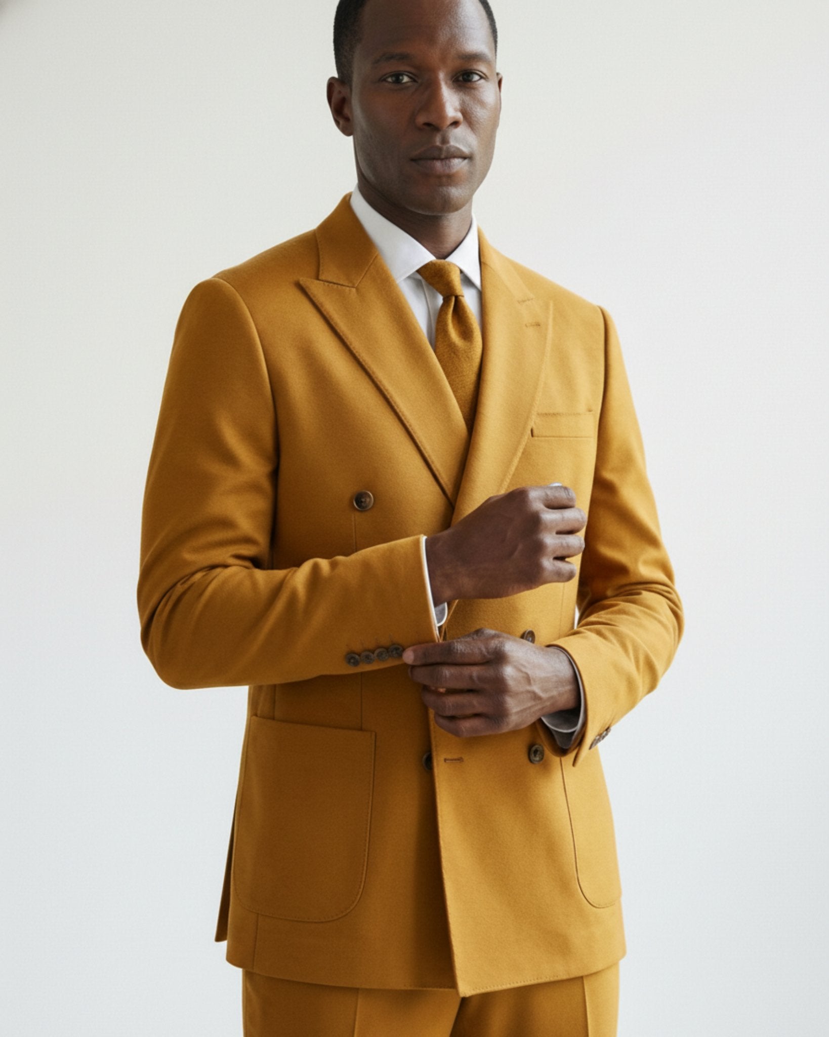 Giovanni Testi Light Brown Slim Fit Double Breasted Suit - GT6DBP-2001