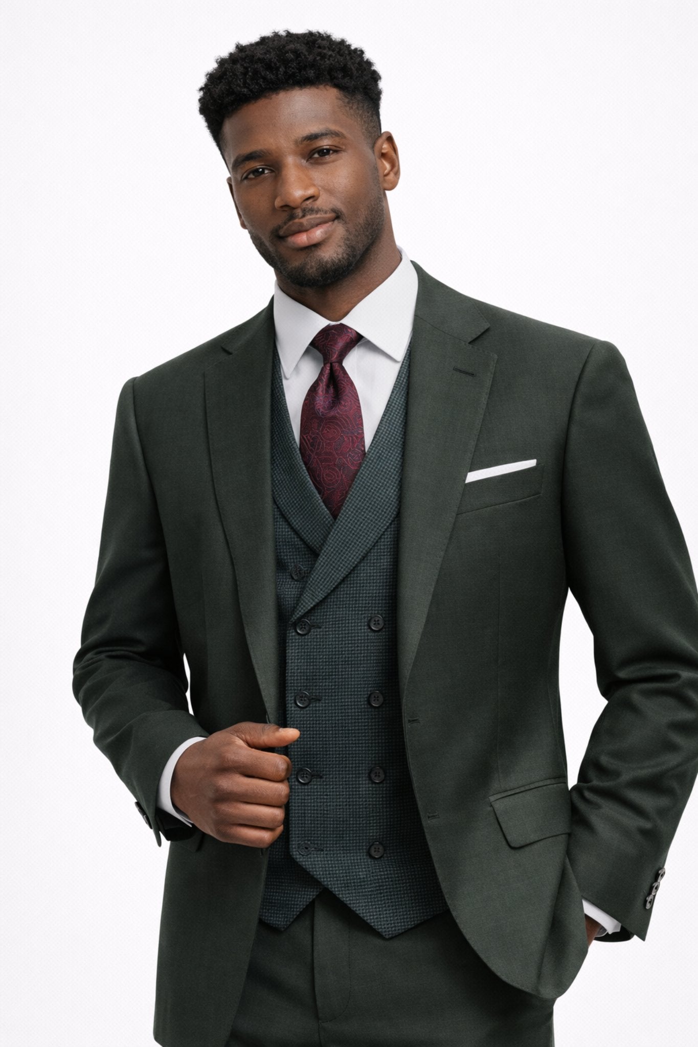 Statement Hunter 3 Piece Tailored Fit Suit - Marco-1